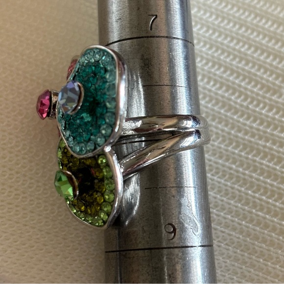 Tri-Color Crystal Ring - Picture 10 of 10